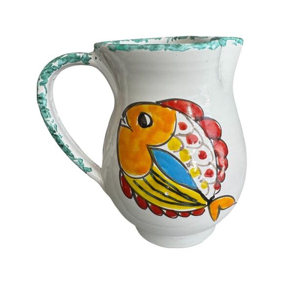 Giovanni Desmond Italian Hand Painted Primitive Art Sangria Jug - Picture 7 of 10